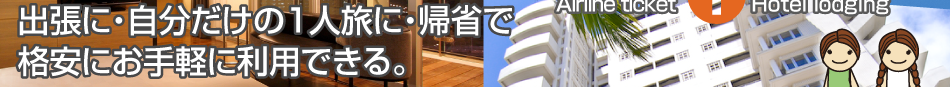 出張に、自分だけの一人旅に、帰省に。格安にお手軽に利用できる