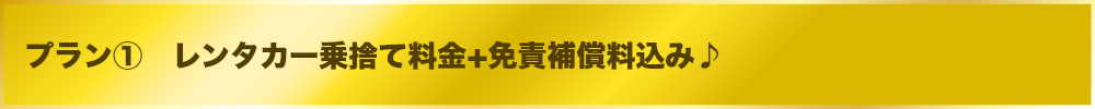 レンタカー乗捨て料金+免責補償料込み♪