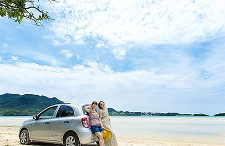 滞在期間中【ナビ搭載】レンタカー付！免責込・ガソリン満タン返し不要！