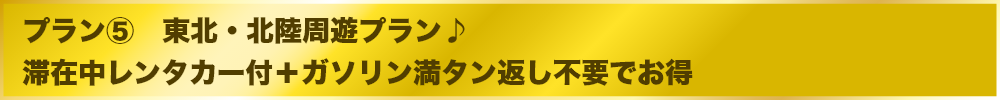 東北・北陸周遊プラン♪滞在中レンタカー付＋ガソリン満タン返し不要でお得