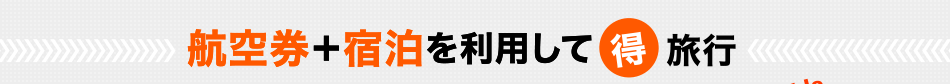 航空券＋宿泊を利用して得旅行