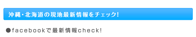 沖縄・北海道の現地最新情報をチェック