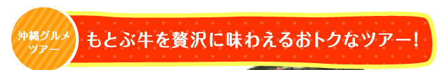 もとぶ牛を贅沢に味わえるおトクなツアー！