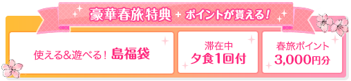 豪華春旅特典+ポイントが貰える!