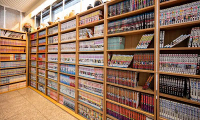 蔵書3,500冊をご用意した宿泊者様専用のコミックコーナー。お好きな本を自由にお部屋に持ち帰りお楽しみいただけます。