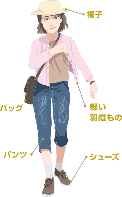 観光・散策などの服装イメージ