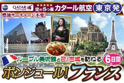 〜ルーブル美術館と2つの古城を訪ねる〜ボンジュール!フランス6日間