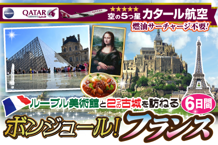 〜ルーブル美術館と2つの古城を訪ねる〜ボンジュール!フランス6日間
