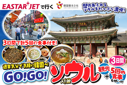 〈イースター航空で就く〉GO!GO!ソウル3日間