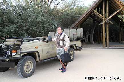 チョベ国立公園のサファリ