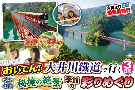 おいでん!大井川鐡道で行く秘境の絶景と季節の彩りめぐり3日間