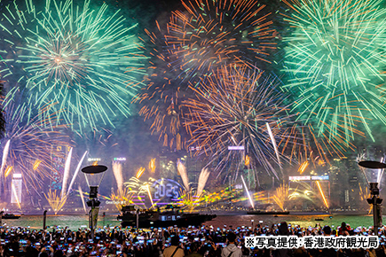 年末カウントダウン花火観賞