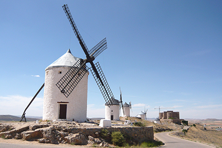 ラ・マンチャ地方の風車群
