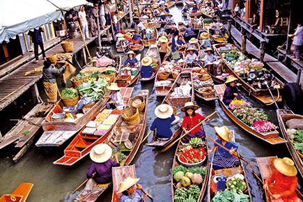 ダムヌン・サドゥアク水上マーケット