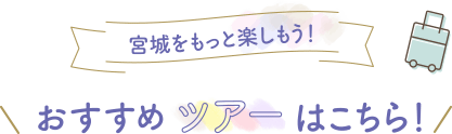 宮城をもっと楽しもう！おすすめツアーはこちら
